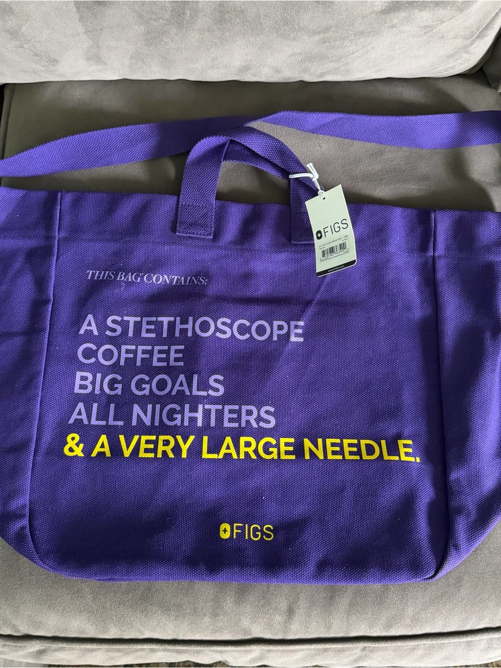 FIGS Purple Tote Bag NWT